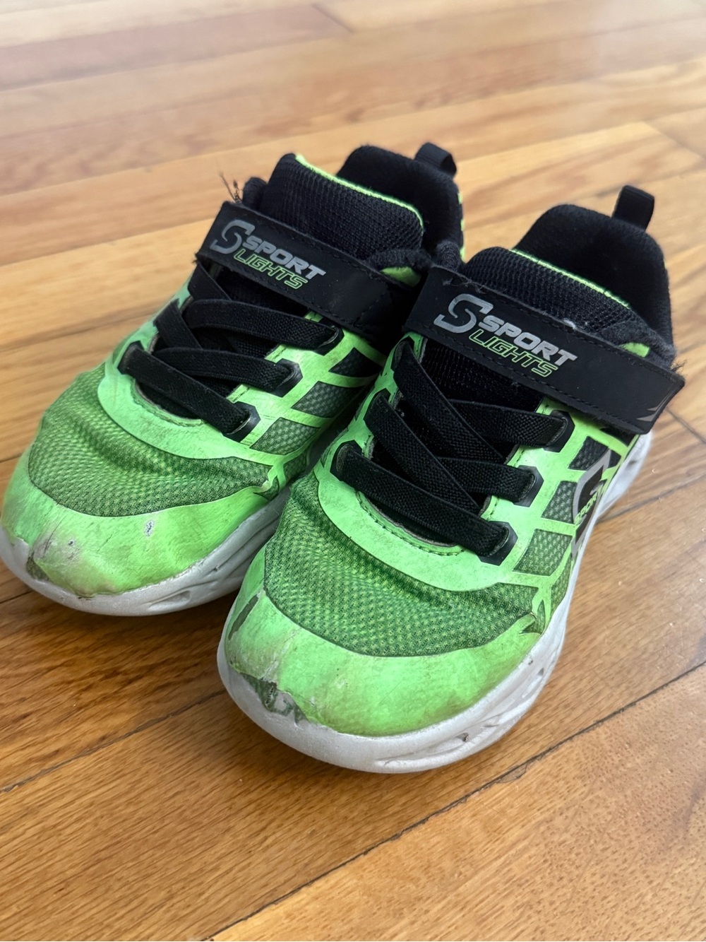 Sport by Skechers Jayden Toddler Boys Light-Up Sporty Sneakers Green Size 11